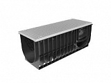 Комплект Gidrolica®Light: лоток водоотводный DN300 пластиковый c решёткой ячеистой стальной оцинкованной, класс А15