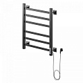 Полотенцесушитель Ника STEP-1 60/40 RAL9005 черный матовый правый тэн, электрич.кабельный